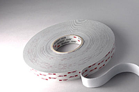 VHB White Roll of tape with red lettering